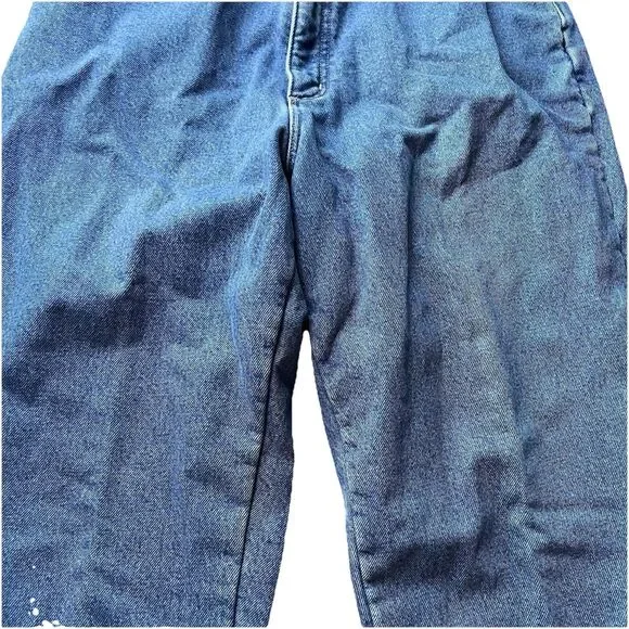 LL Bean Fleece Lined Original Fit Relaxed Denim Blue Jeans Women's 14 Petite - Picture 4 of 10